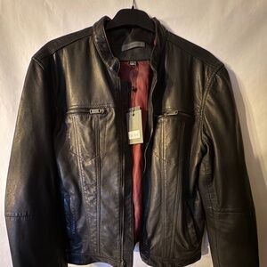 John Varvatos Star U.S.A. Zip-Front Leather Jacket